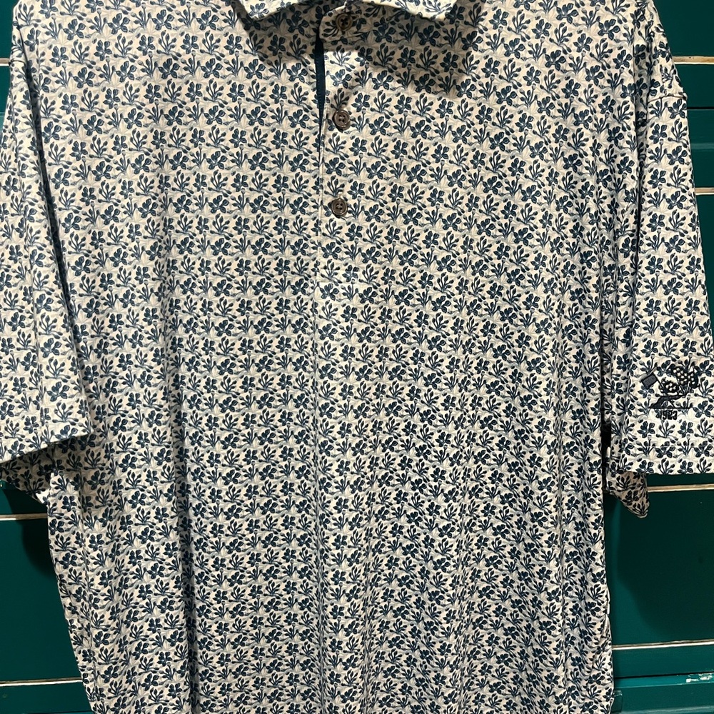 Puma Blue and White Polo Shirt with Classic Style
